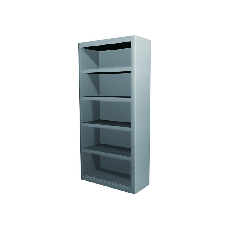 Gabinete Metalico sin puertas - Librero Metalico Color Gris - COLOR GRIS - Evolution Mobiliario
