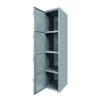 SafeLock Quad: Locker Metálico de 4 Puertas con Ventilación y Porta Candados