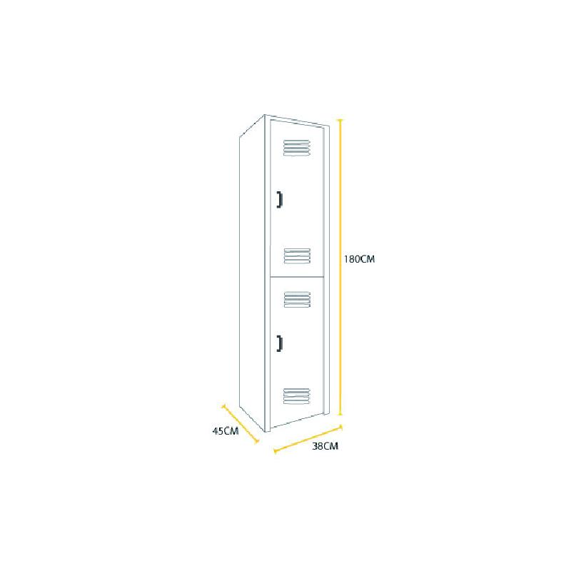 Locker Metalico 2 - Puertas - Lockers metálicos con chapa y jaladera - Evolution Mobiliario