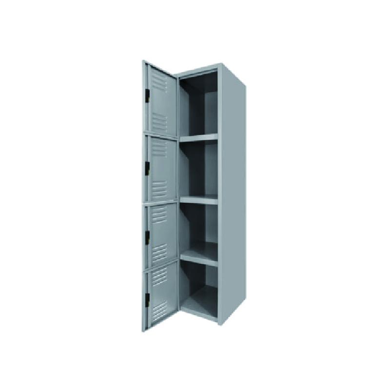 AirStore Quad: Locker Metálico de 4 Puertas con Compartimento Superior y Ventilación - Lockers con chapa y jaladera - Evolution Mobiliario
