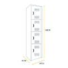 AirStore Quad: Locker Metálico de 4 Puertas con Compartimento Superior y Ventilación