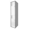 PureLock Duo: Locker Metálico Blanco de 2 Puertas con Jaladera y Ventilación