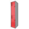 RedShield Duo: Locker Metálico Rojo de 2 Puertas con Jaladera y Ventilación