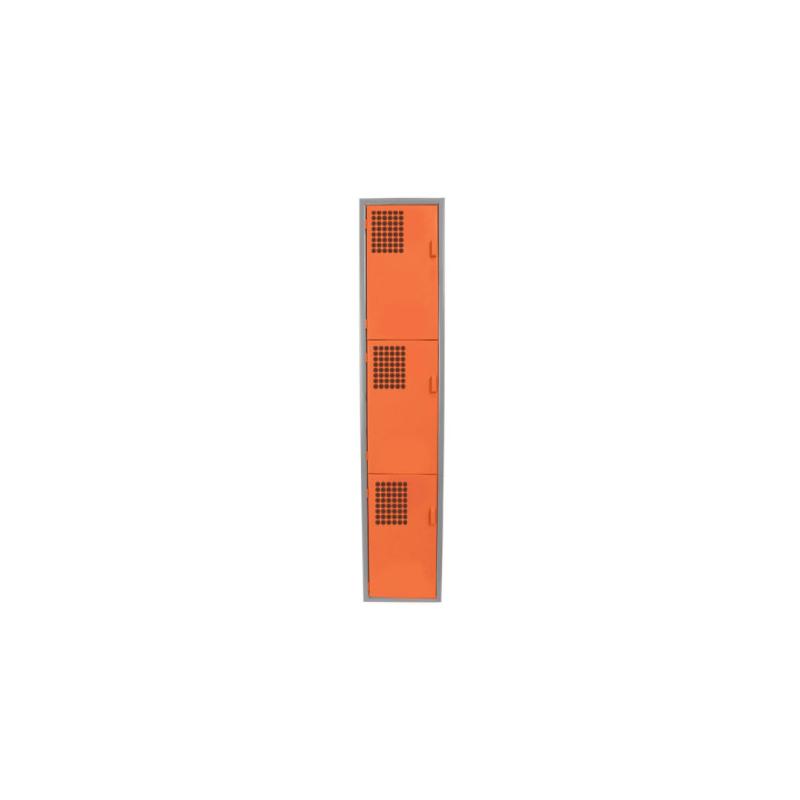 Locker Color Naranja - 3 Puertas - LOCKER 3 PUERTAS - Evolution Mobiliario