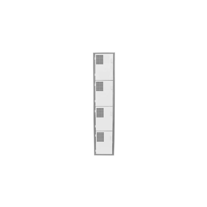 Locker Color Blanco - 4 Puertas - LOCKER 4 PUERTAS - Evolution Mobiliario