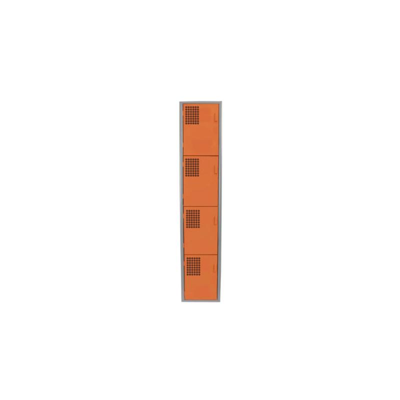 Locker Color Naranja - 4 Puertas - LOCKER 4 PUERTAS - Evolution Mobiliario