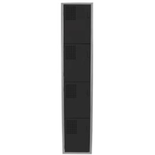Locker Color Negro - 4 Puertas