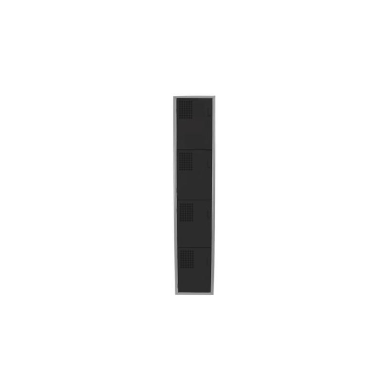 Locker Color Negro - 4 Puertas - LOCKER 4 PUERTAS - Evolution Mobiliario