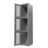 ClearSafe 3: Locker Metálico con Puertas de Acrílico, 3 Compartimentos