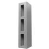 ClearSafe 3: Locker Metálico con Puertas de Acrílico, 3 Compartimentos