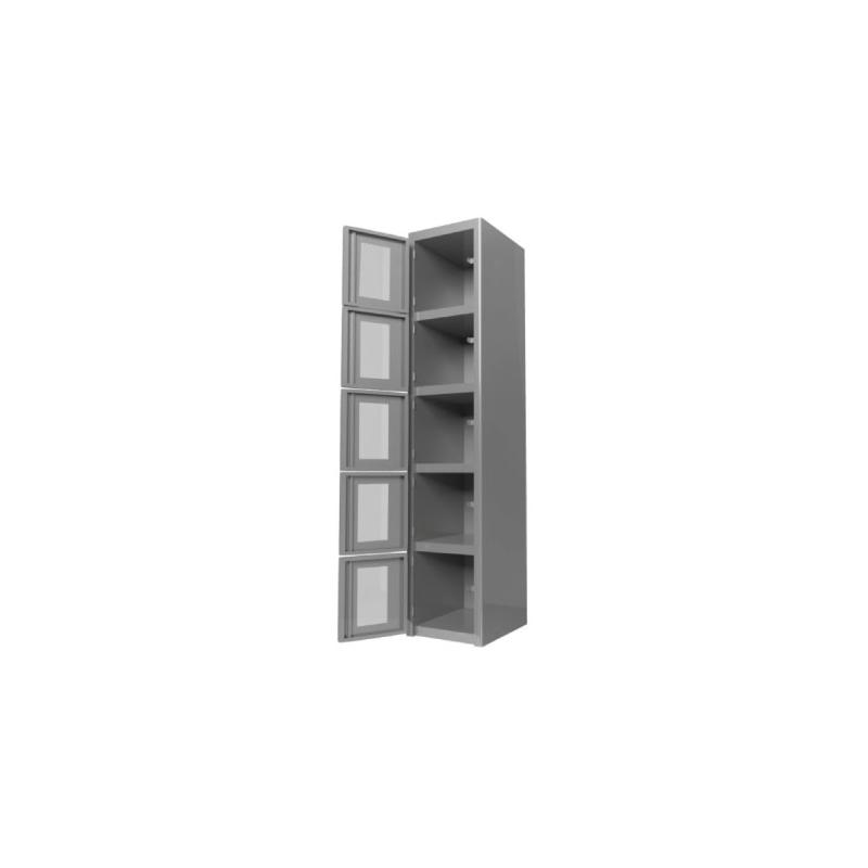 ClearSafe 5: Locker Metálico con Puertas de Acrílico de 5 Compartimentos - LOCKER 5 PUERTAS - Evolution Mobiliario