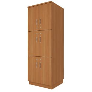 WoodSafe 6: Locker de Madera/Melamina con 6 Puertas