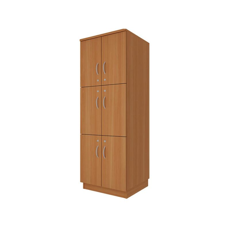 WoodSafe 6: Locker de Madera/Melamina con 6 Puertas - LOCKER 6 PUERTAS - Evolution Mobiliario