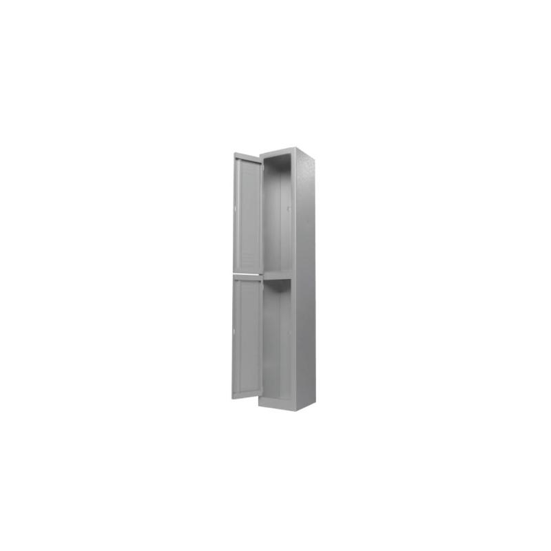 MaxiLocker 2: Locker Metálico con 2 Puertas, Compartimento Superior, para Candado. - LOCKER 2 PUERTAS - Evolution Mobiliario