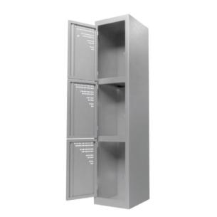 EleganceLocker 3: Locker Metálico de 3 Puertas con Diseño Elegante