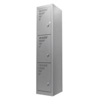 EleganceLocker 3: Locker Metálico de 3 Puertas con Diseño Elegante
