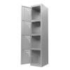 EleganceLocker 4: Locker Metálico de 4 Puertas con Diseño Elegante