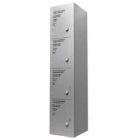 EleganceLocker 4: Locker Metálico de 4 Puertas con Diseño Elegante