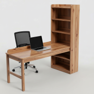 Escritorio Escolar con Biblioteca “WoodStudy Classic”