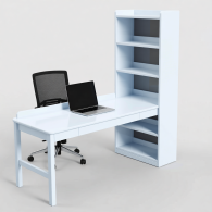 Escritorio Escolar con Biblioteca “WoodStudy Classic”